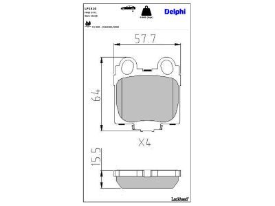 DELPHI LP1510 - Brake Pad Set, disc brake