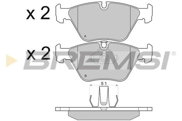 Тормозные колодки пер. BMW 5 (E39) 95-03 (ATE)