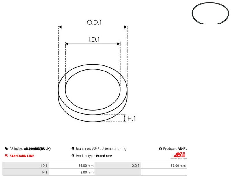 AS-PL ARS0066S(BULK) Repair Set, alternator