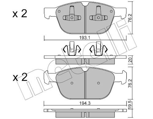 Plaquettes+de+frein+à+disque METELLI 22-0834-0