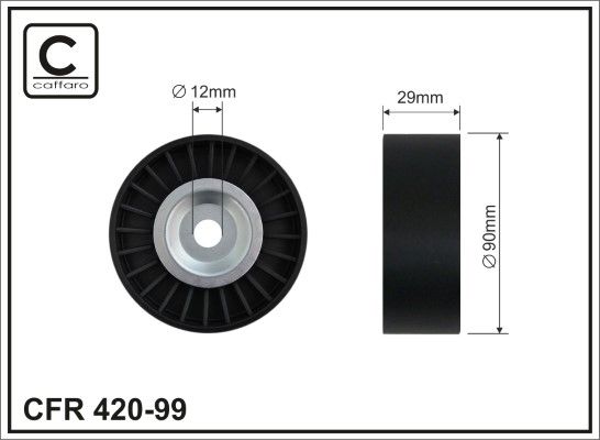 CAFFARO 420-99 - Tensioner Pulley, V-ribbed belt