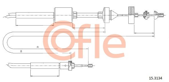 Тросовий привод, привод зчеплення, Cofle 15.3134