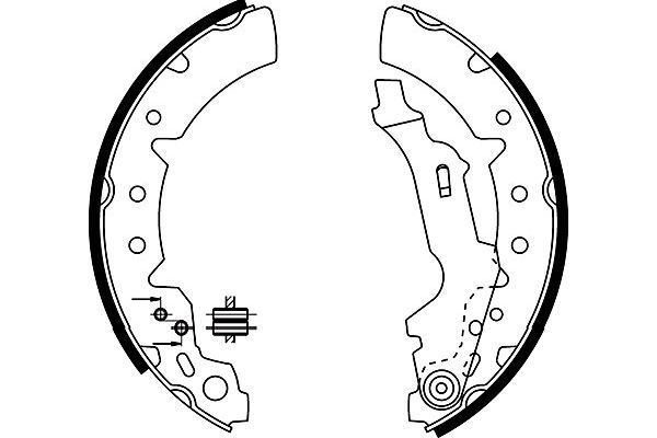 Комплект гальмівних колодок, Kavo Parts KBS-9931