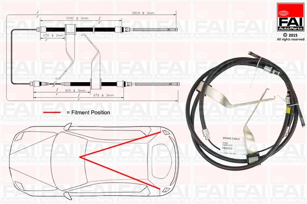 FAI AutoParts huzal, rögzítőfék FBC0073
