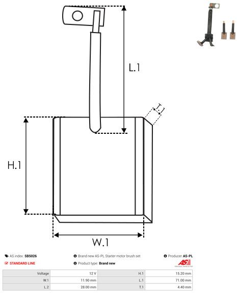 Süsinikuhari, starter, AS-PL SB5026