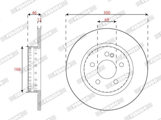FERODO DDF2665VC-1 Brake Disc