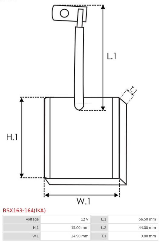 AS-PL BSX163-164(IKA) Carbon Brush, starter