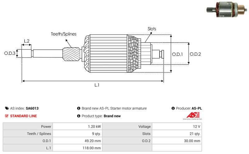 Ankur, starter, AS-PL SA6013