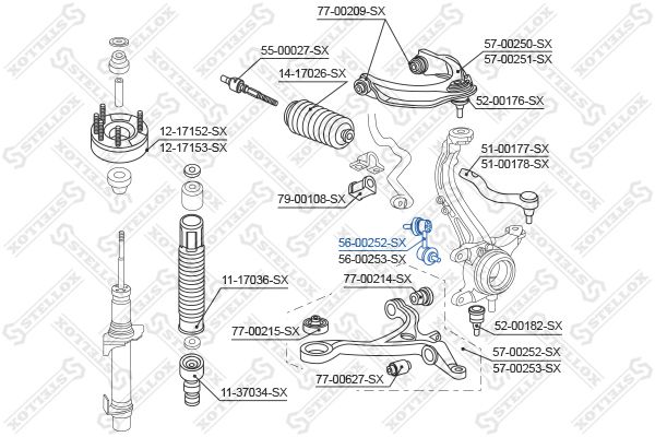 STELLOX 56-00252-SX Link/Coupling Rod, stabiliser bar