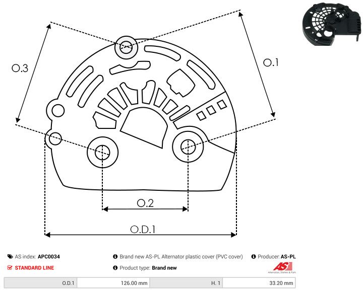 Kaitsekate, generaator, AS-PL APC0034