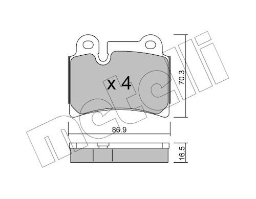 Plaquettes+de+frein+à+disque METELLI 22-0660-0