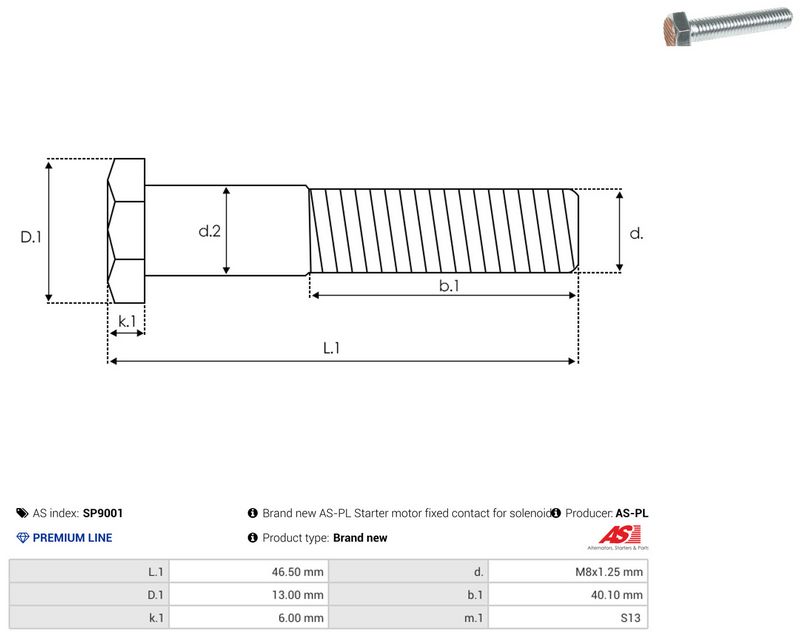 AS-PL SP9001 Repair Kit, starter