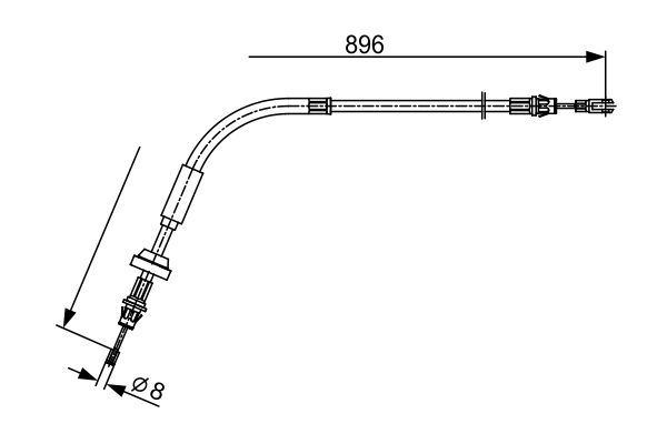 Bosch Cable Pull, parking brake 1 987 482 543 (1987482543)