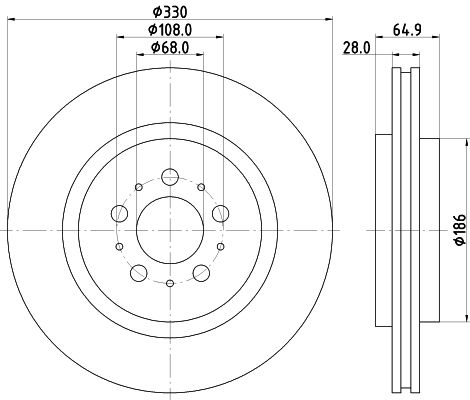 HELLA 8DD 355 115-601 Brake Disc