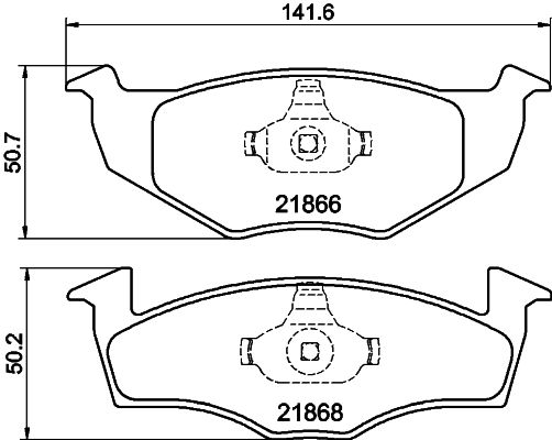 HELLA fékbetétkészlet, tárcsafék 8DB 355 007-911