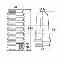 Borg & Beck steering gaiter kit - BSG3198