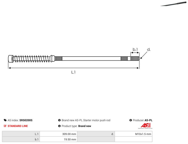 AS-PL SRS0200S Repair Kit, starter