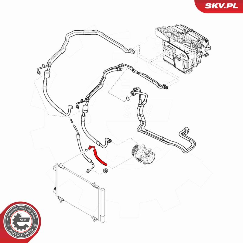 ESEN SKV 54SKV607 High/Low-pressure Line, air conditioning