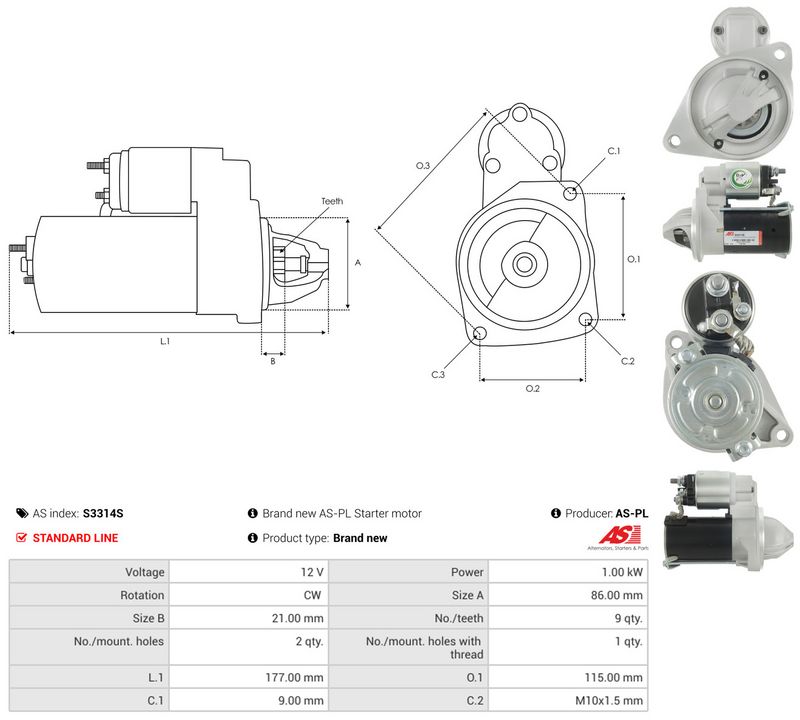 Prekė atitinka OEM kodą: H1BT-11000-AB
