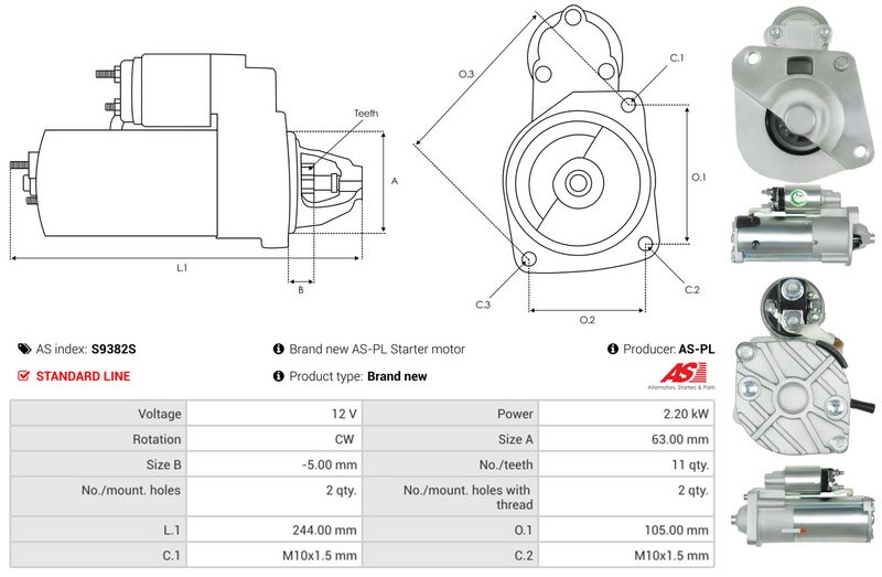 AS-PL S9382S Starter