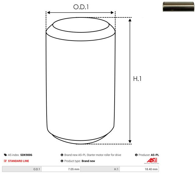 Remondikomplekt, Starter, AS-PL SDK9006