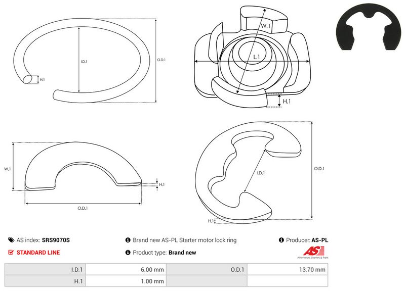AS-PL SRS9070S Repair Kit, starter