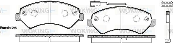 Комплект тормозных колодок на Auris, Boxer , Ducato, Jumper