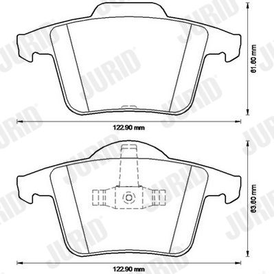 JURID VOLVO Тормозные колодки задние XC90 02-