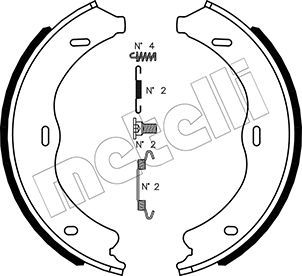 Metelli Brake Shoe Set, parking brake 53-0507K