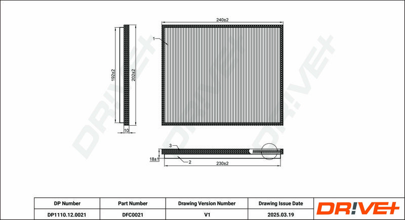 Filtru, aer habitaclu DP1110.12.0021 Dr!ve+