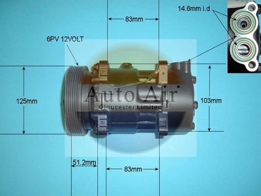Auto Air Gloucester Compressor, air conditioning 14-9686R