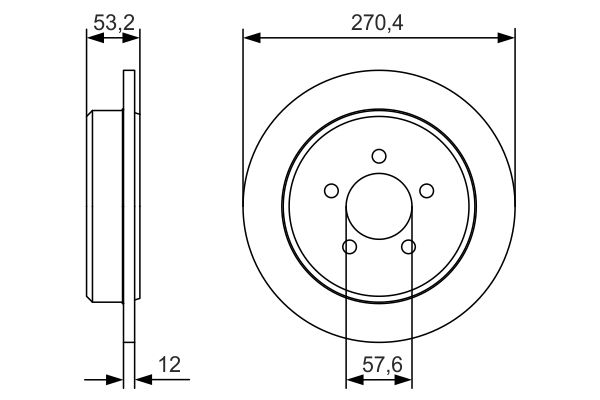 BOSCH féktárcsa 0 986 479 A80