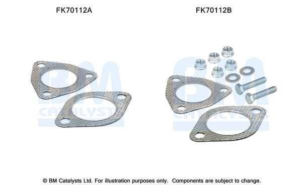 BM CATALYSTS szerelőkészlet, kipufogócső FK70112