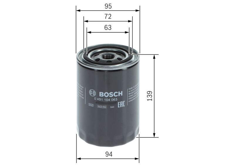 маслен филтър BOSCH