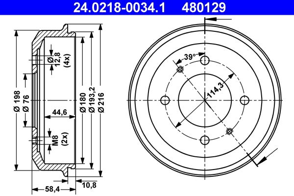 ATE Remtrommel 24.0218-0034.1