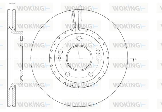 Гальмівний диск, Woking D61434.10