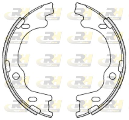 Комплект гальмівних колодок, стоянкове гальмо, Roadhouse 469900