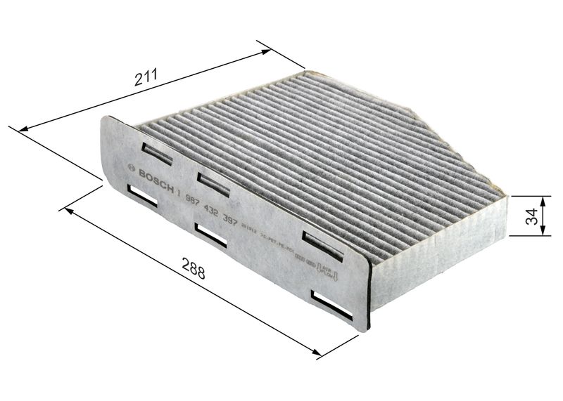 BOSCH 1 987 432 397 Filter, cabin air