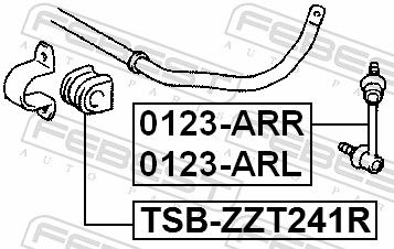 FEBEST 0123-ARL Link/Coupling Rod, stabiliser bar