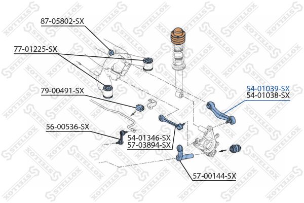 STELLOX 54-01039-SX Control/Trailing Arm, wheel suspension