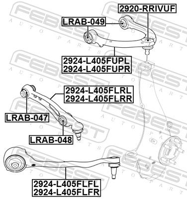 FEBEST 2924-L405FUPL Control/Trailing Arm, wheel suspension