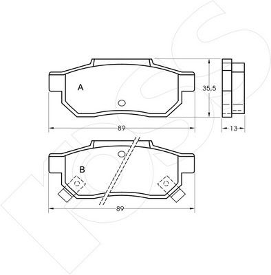 1-GNC R-396 - Brake Pad Set, disc brake