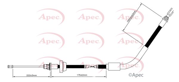 APEC Cable Pull, parking brake CAB1680