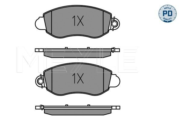 Комплект гальмівних накладок, дискове гальмо, Meyle 0252357718PD