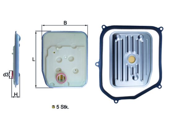 KNECHT hidraulikus szűrő, automatikus váltó HX 147KIT