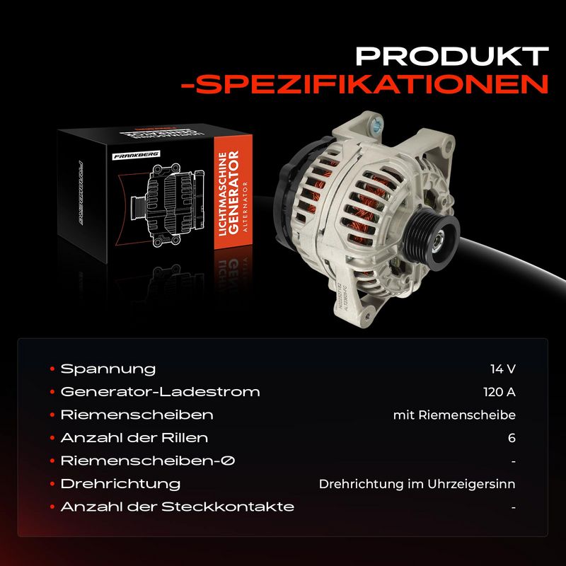 Frankberg 5481FB0061531 Alternator