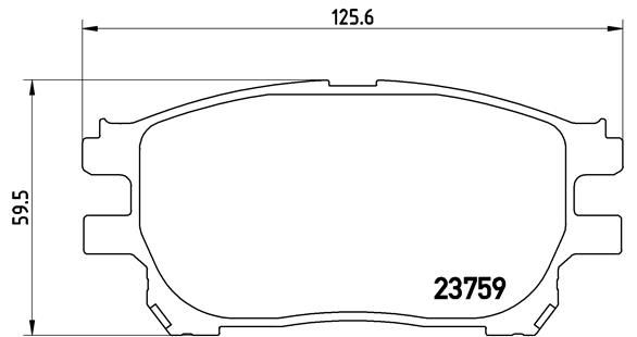 Комплект гальмівних накладок, дискове гальмо, Brembo P83070