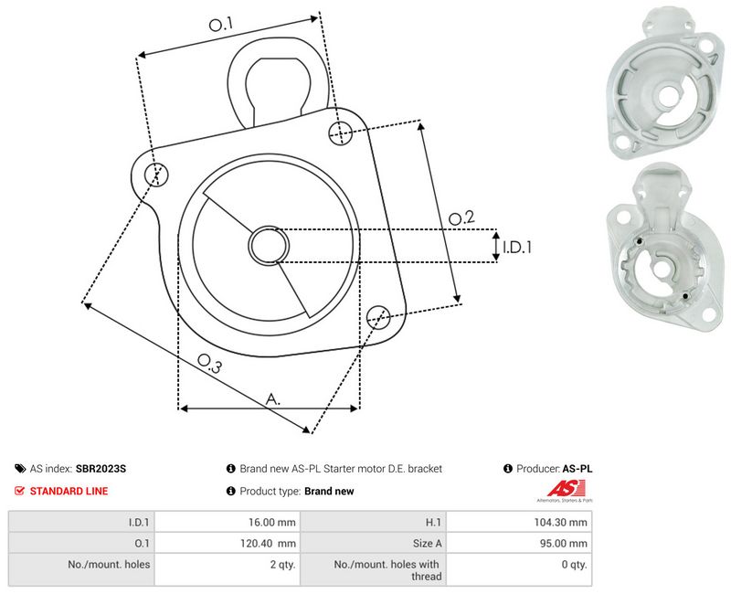 AS-PL SBR2023S Starter Lid, carburettor