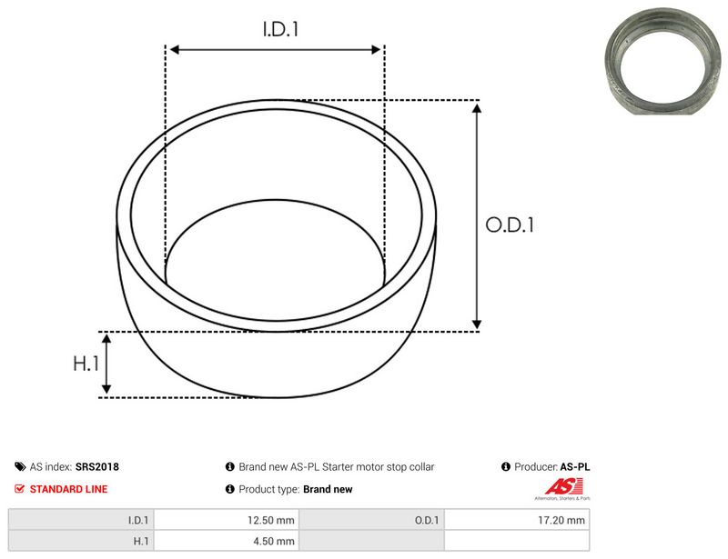 AS-PL SRS2018 Repair Kit, starter