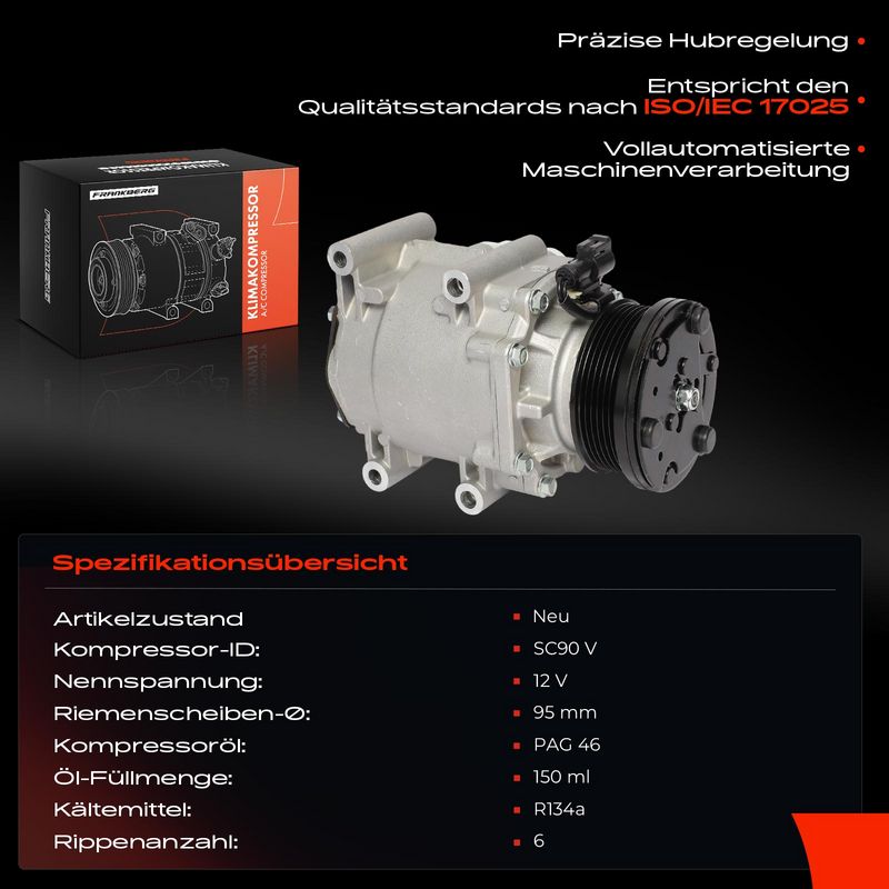 Frankberg 5481FB0051176 Compressor, air conditioning